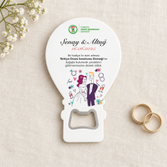 Balon Şekilli Şişe Açacaklı Magnet – Düğün Hediyeliği (B4)
