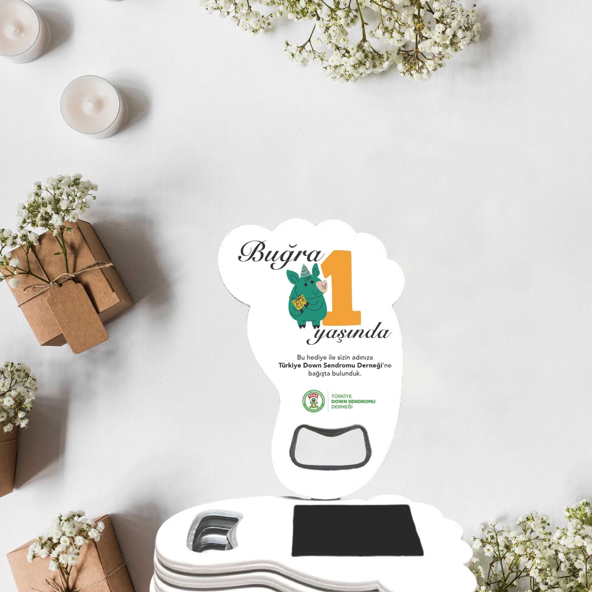 Ayak İzi Kapak Açacak Magnet, 1 Yaş - ÇA1