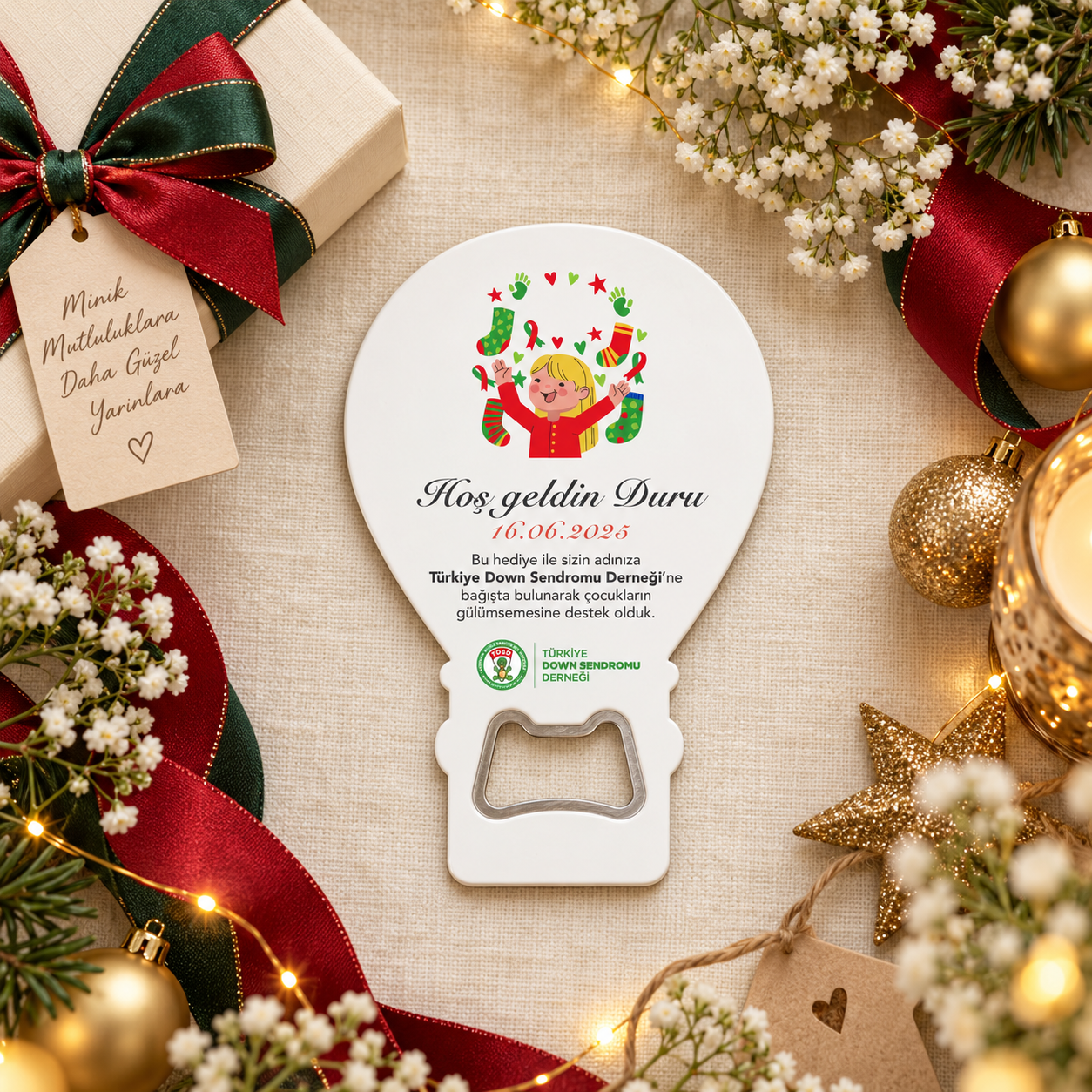 Balon Şişe Açacaklı Magnet, Hoş Geldin – Hoş Geldin Bebek Hediyeliği (ÇB1)