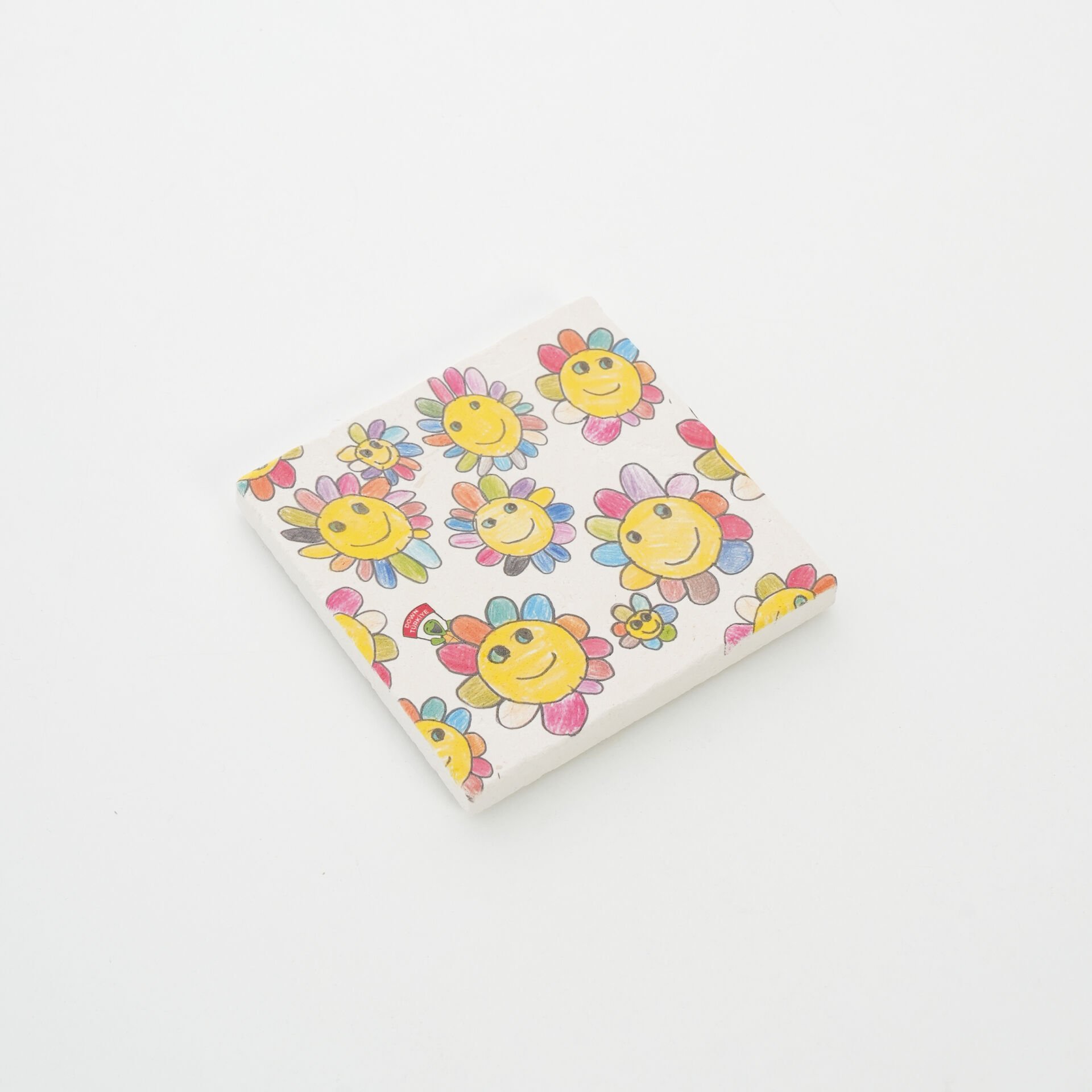 Gülen Yüz Çiçek Figürlü - Bardak Altlığı