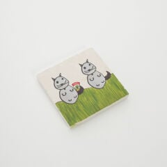 Kedi Figürlü - Doğal Taş Bardak Altlığı