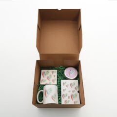 Gökkuşağı Kalp Figürlü Hediye Seti